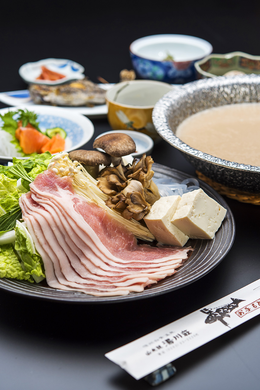 白骨温泉 湯川荘 ご夕食の一例